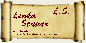 Lenka Stupar vizit kartica